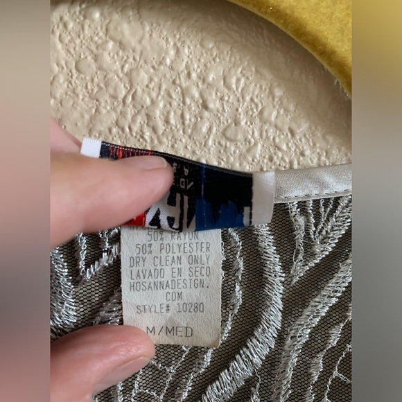 Hosanna Design Silver Lace Art-To-Wear Opening Evening Event Jacket Blazer 🌴 - Picture 7 of 10